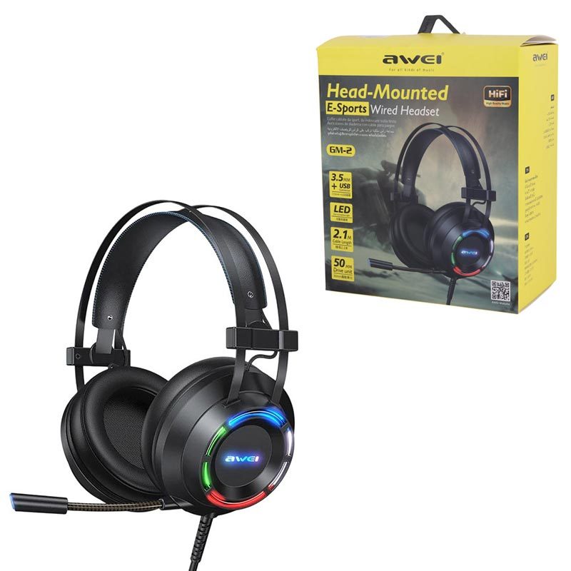 هدست گیمینگ سیم دار Awei GM-2