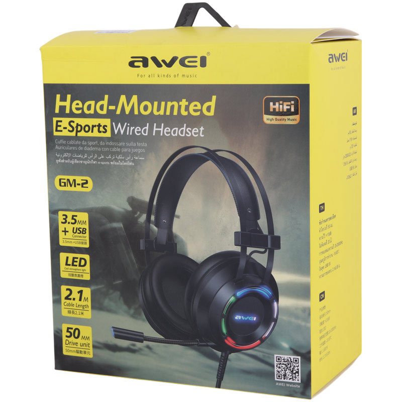 هدست گیمینگ سیم دار Awei GM-2