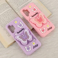 قاب سیلیکونی سامسونگ Galaxy A13 4G پاپ سوکت دار طرح Butterfly