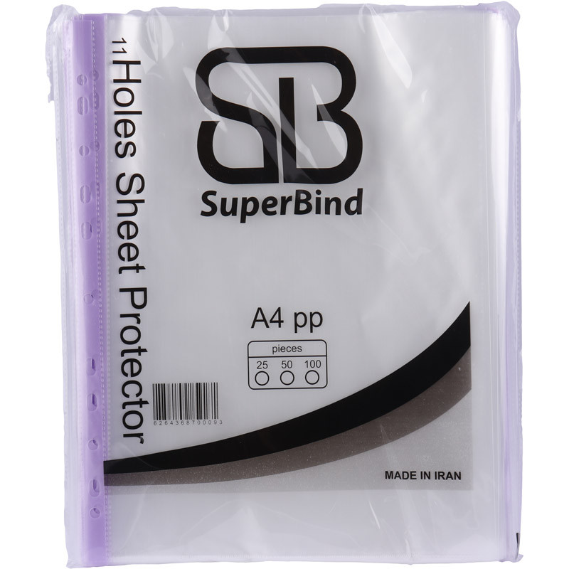 کاور کاغذ SuperBind A4 بسته 100 عددی&nbsp;کد 1