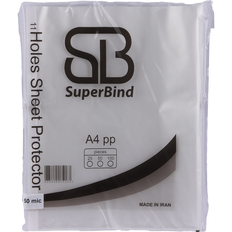 کاور کاغذ SuperBind A4 بسته 100 عددی&nbsp;کد 1