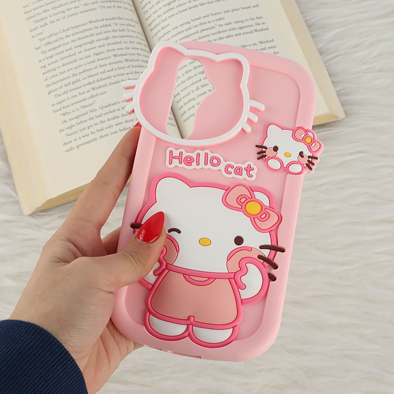 قاب سیلیکونی سامسونگ Galaxy A55 طرح Hello Cat Kitty