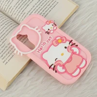 قاب سیلیکونی سامسونگ Galaxy A55 طرح Hello Cat Kitty