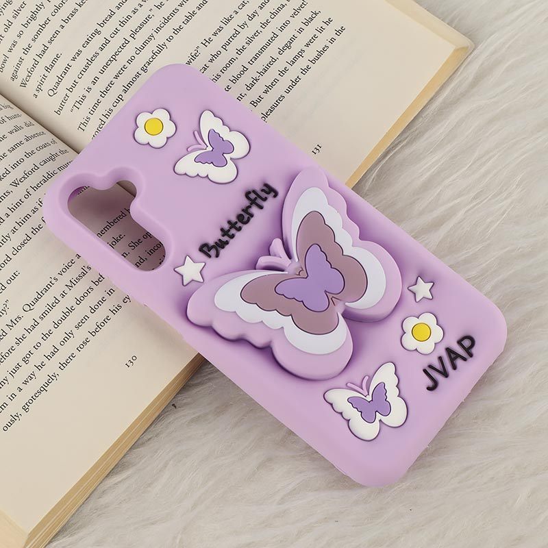 قاب سیلیکونی سامسونگ Galaxy A15 پاپ سوکت دار طرح Butterfly