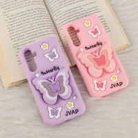 قاب سیلیکونی سامسونگ Galaxy A54 پاپ سوکت دار طرح Butterfly
