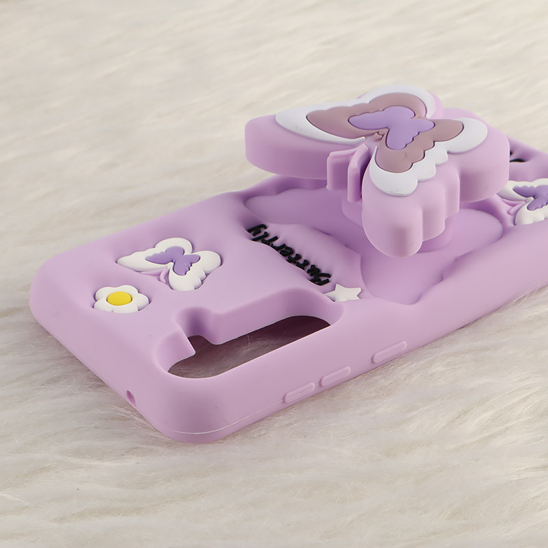 قاب سیلیکونی سامسونگ Galaxy A55 پاپ سوکت دار طرح Butterfly