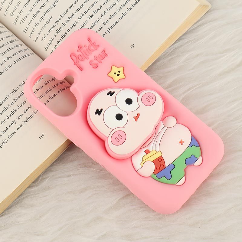 قاب سیلیکونی آیفون iPhone 16 پاپ سوکت دار طرح Patrick Star
