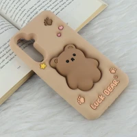 قاب سیلیکونی فیجت دار سامسونگ Galaxy A35 برجسته طرح Luck Bear