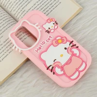قاب سیلیکونی سامسونگ Galaxy A52 / A52s طرح Hello Cat Kitty