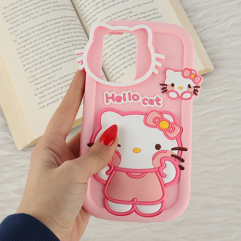 قاب سیلیکونی سامسونگ Galaxy A52 / A52s طرح Hello Cat Kitty