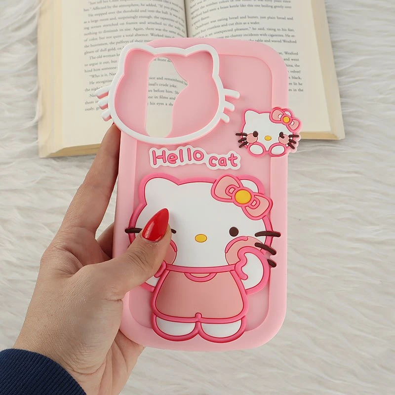 قاب سیلیکونی سامسونگ Galaxy A35 طرح Hello Cat Kitty
