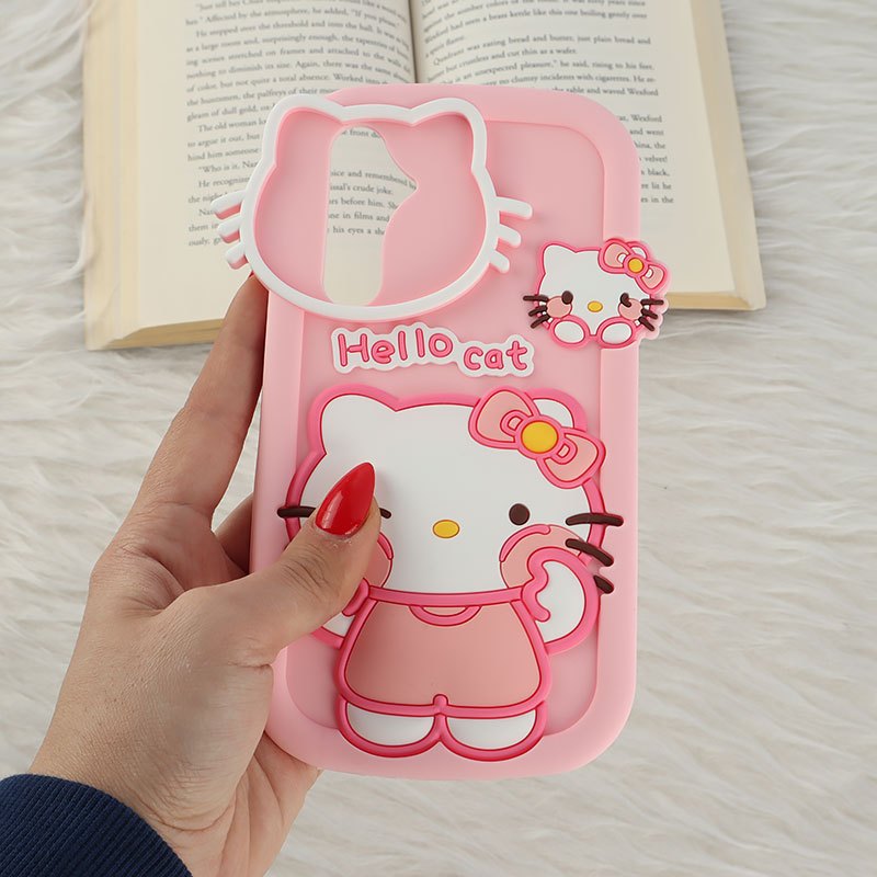 قاب سیلیکونی سامسونگ Galaxy A35 طرح Hello Cat Kitty