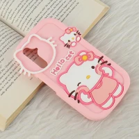 قاب سیلیکونی سامسونگ Galaxy A25 طرح Hello Cat Kitty