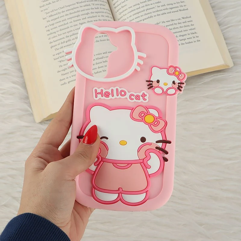 قاب سیلیکونی سامسونگ Galaxy A25 طرح Hello Cat Kitty
