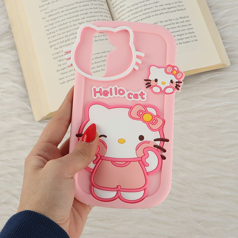 قاب سیلیکونی سامسونگ Galaxy A25 طرح Hello Cat Kitty