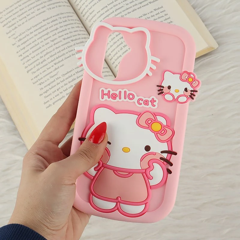 قاب سیلیکونی سامسونگ Galaxy A54 طرح Hello Cat Kitty