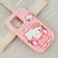 قاب سیلیکونی شیائومی Redmi Note 13 4G طرح Hello Cat Kitty