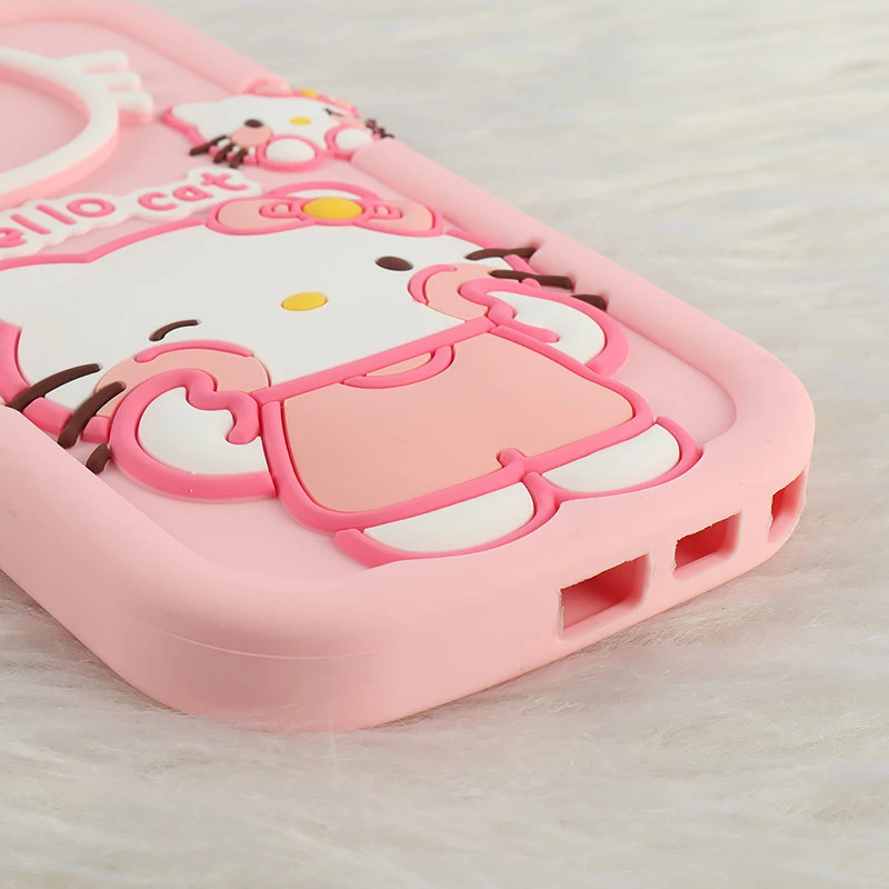 قاب سیلیکونی سامسونگ Galaxy S24 Ultra طرح Hello Cat Kitty