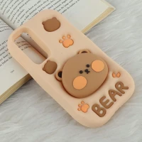 قاب سیلیکونی سامسونگ Galaxy A35 پاپ سوکت دار طرح Bear