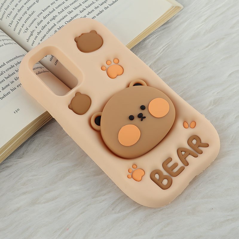 قاب سیلیکونی سامسونگ Galaxy A32 4G پاپ سوکت دار طرح Bear