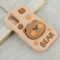 قاب سیلیکونی سامسونگ Galaxy A13 4G پاپ سوکت دار طرح Bear
