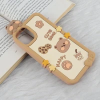 قاب عروسکی آیفون iPhone 11 طرح Cute Bear Happy