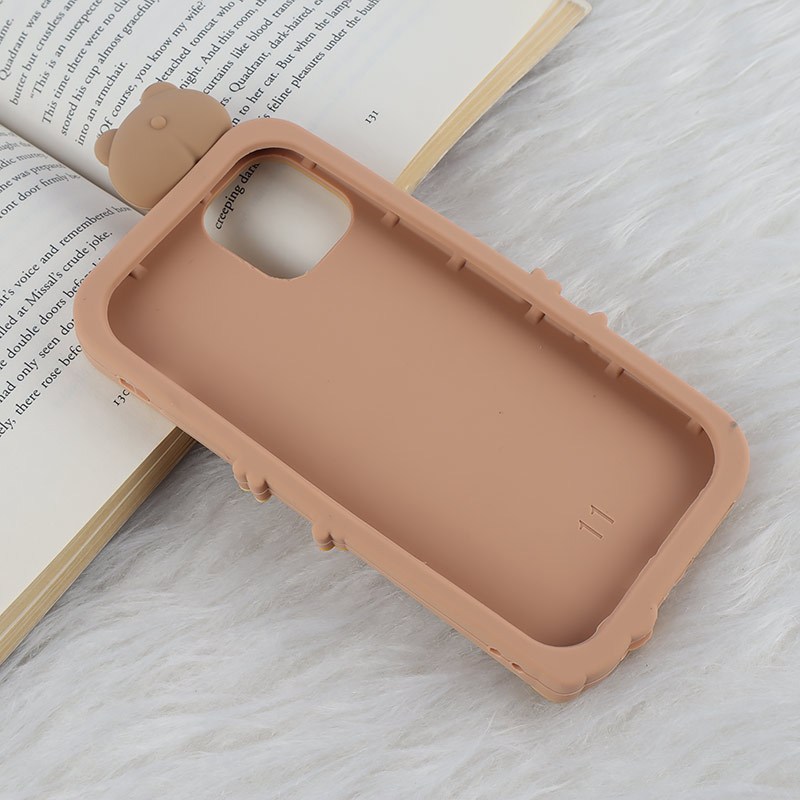 قاب عروسکی آیفون iPhone 11 طرح Cute Bear Happy