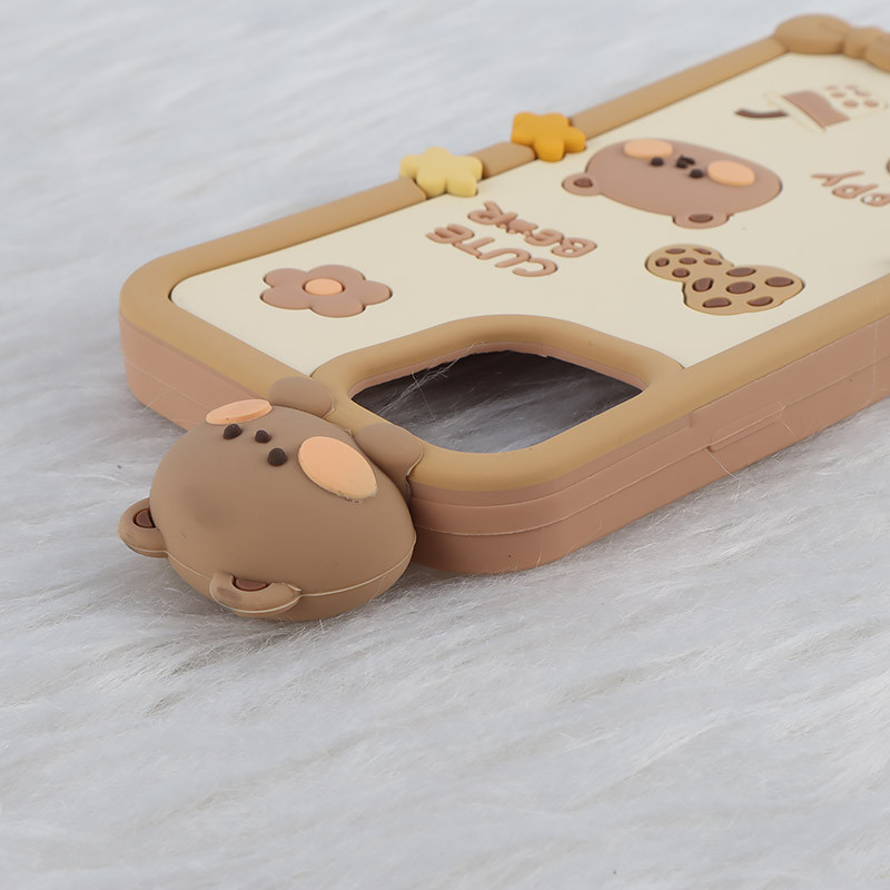 قاب عروسکی آیفون iPhone 11 طرح Cute Bear Happy