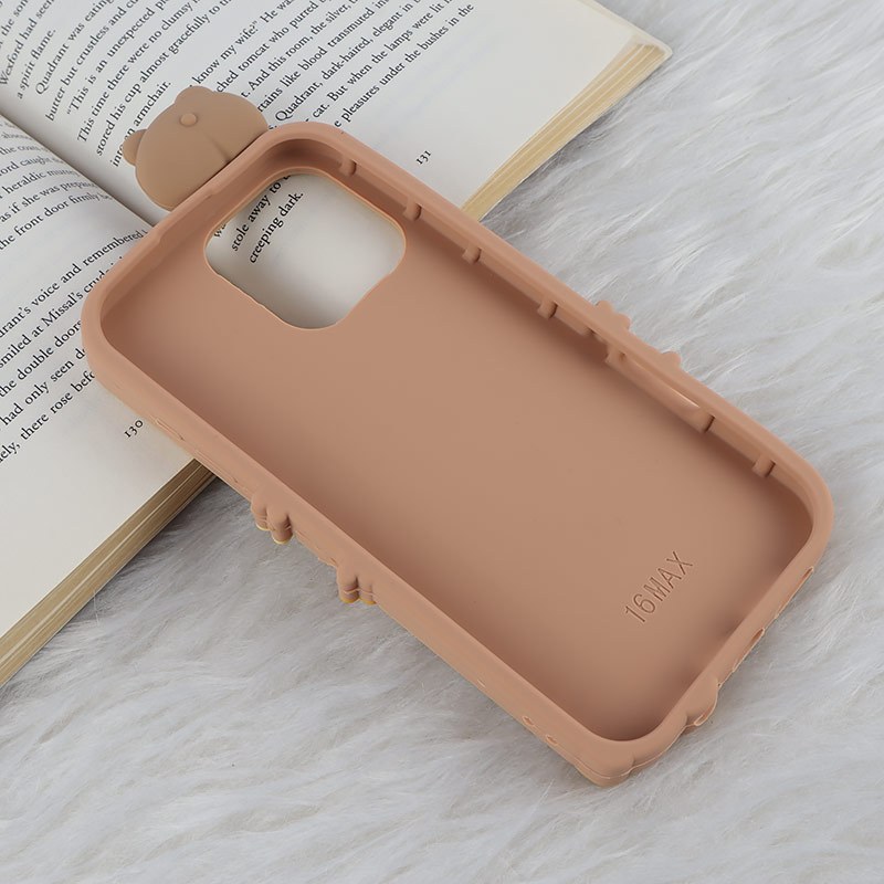 قاب عروسکی آیفون iPhone 16 Pro Max طرح Cute Bear Happy