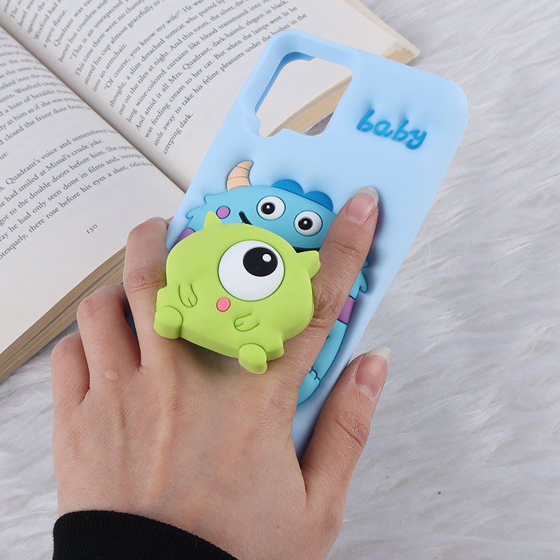 قاب عروسکی سامسونگ Galaxy A12 / M12 پاپ سوکت دار طرح Mike & Sully
