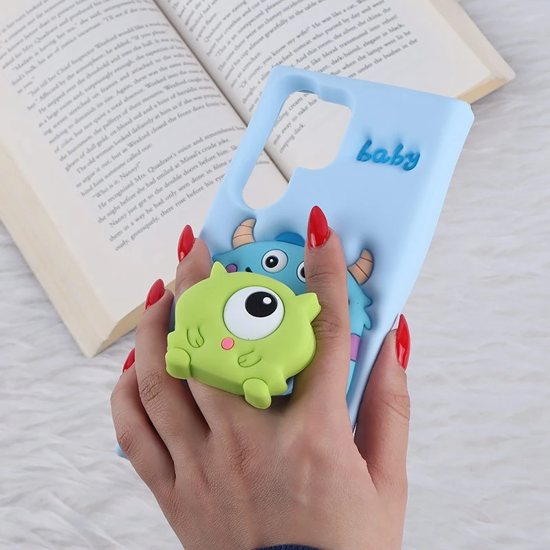قاب عروسکی سامسونگ Galaxy S24 Ultra پاپ سوکت دار طرح Mike & Sully