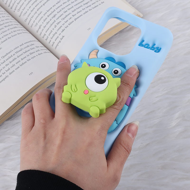قاب عروسکی شیائومی Redmi Note 13 4G پاپ سوکت دار طرح Mike & Sully
