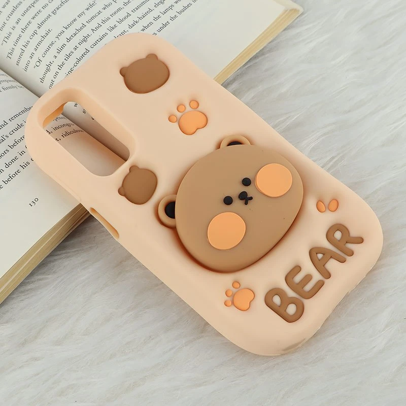 قاب سیلیکونی Vip Max سامسونگ Galaxy A25 پاپ سوکت دار طرح Bear