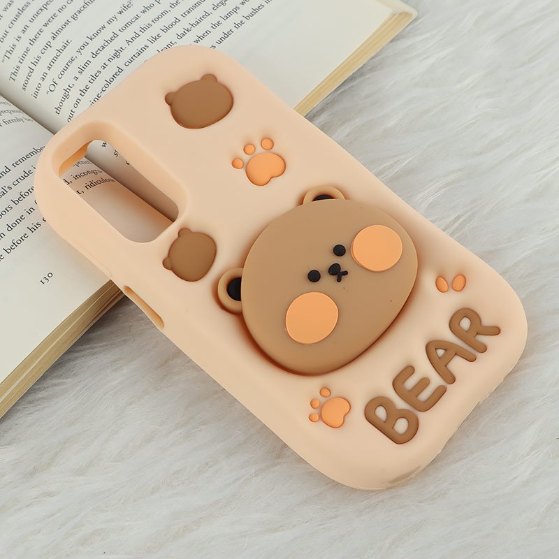 قاب سیلیکونی Vip Max سامسونگ Galaxy A25 پاپ سوکت دار طرح Bear