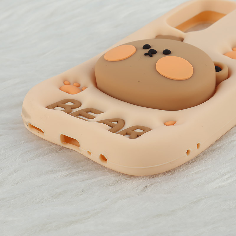 قاب سیلیکونی Vip Max سامسونگ Galaxy A25 پاپ سوکت دار طرح Bear
