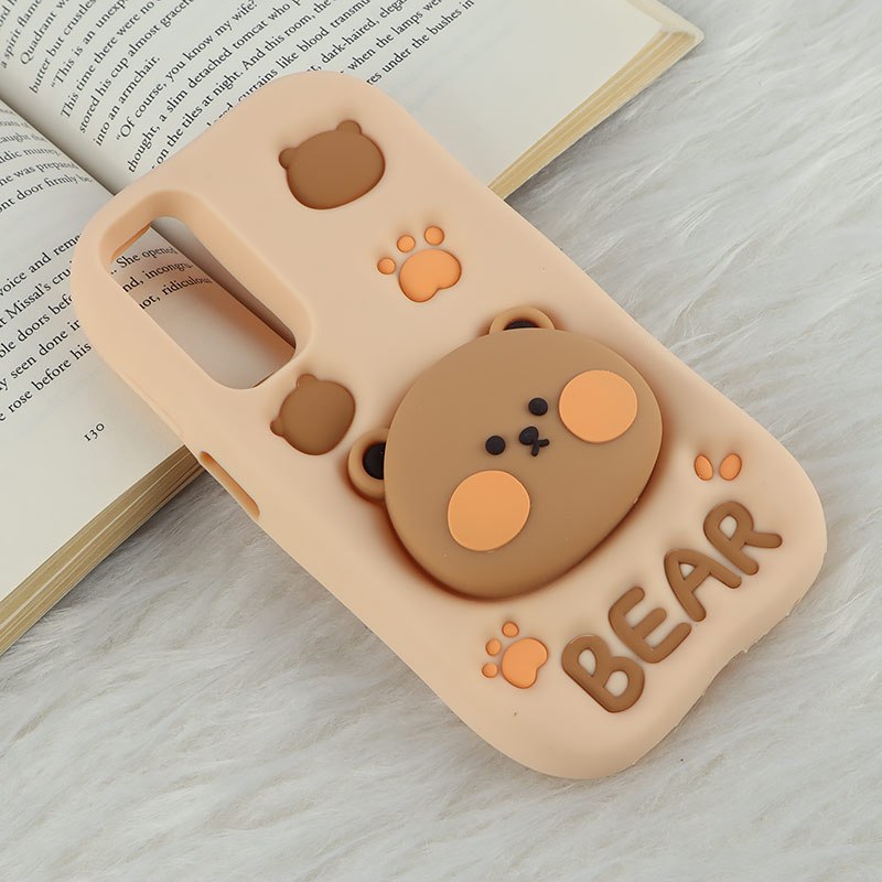 قاب سیلیکونی Vip Max سامسونگ Galaxy A15 پاپ سوکت دار طرح Bear