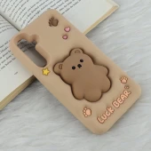قاب سیلیکونی فیجت دار سامسونگ Galaxy A55 برجسته طرح Luck Bear