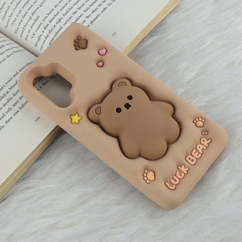 قاب سیلیکونی فیجت دار سامسونگ Galaxy A32 4G برجسته طرح Luck Bear