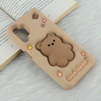 قاب سیلیکونی فیجت دار سامسونگ Galaxy A13 4G برجسته طرح Luck Bear