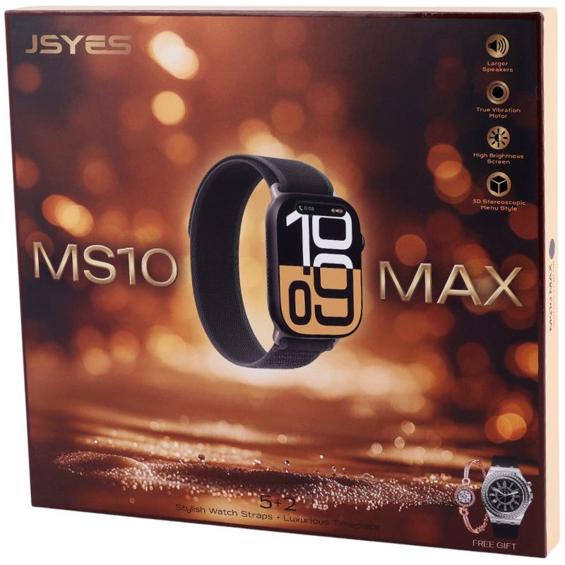 ساعت هوشمند JSYES MS10 MAX + یک عدد ساعت عقربه ای زنانه