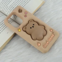 قاب سیلیکونی فیجت دار شیائومی Redmi Note 13 4G برجسته طرح Luck Bear
