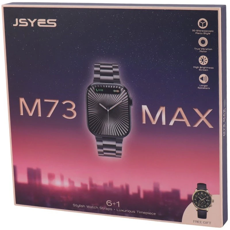 ساعت هوشمند JSYES M73 MAX + یک عدد ساعت عقربه ای