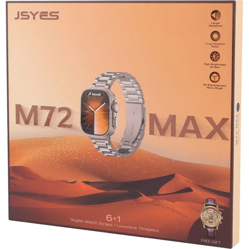 ساعت هوشمند JSYES M72 Max + یک عدد ساعت عقربه ای