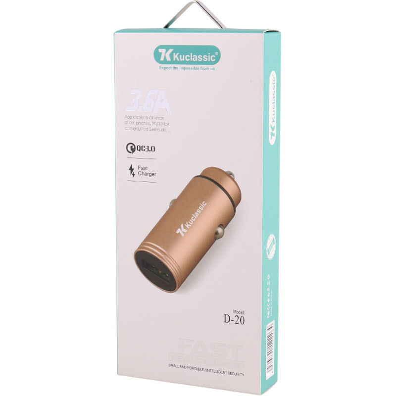 شارژر فندکی فست شارژ Kuclassic D-20 QC3.0 3.6A 18W