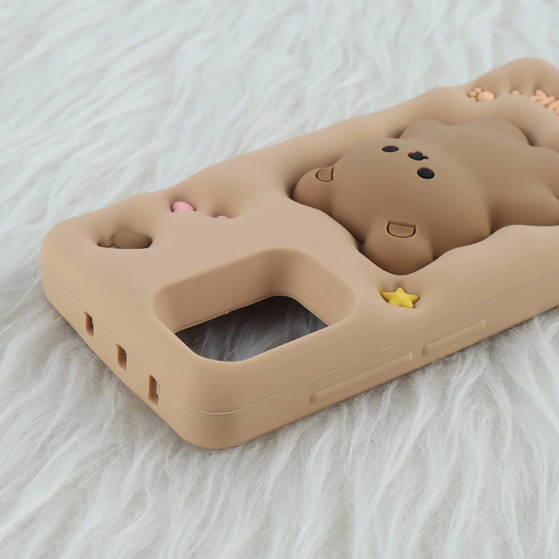 قاب سیلیکونی فیجت دار سامسونگ Galaxy A51 4G برجسته طرح Luck Bear