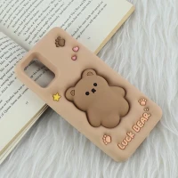 قاب سیلیکونی فیجت دار سامسونگ Galaxy A51 4G برجسته طرح Luck Bear