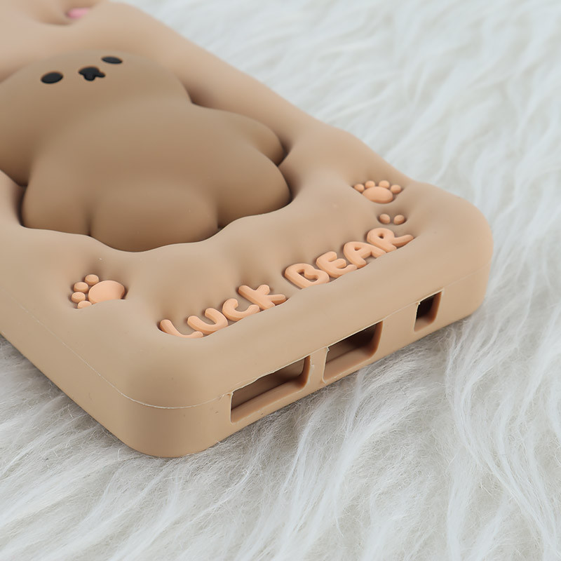 قاب سیلیکونی فیجت دار سامسونگ Galaxy A51 4G برجسته طرح Luck Bear