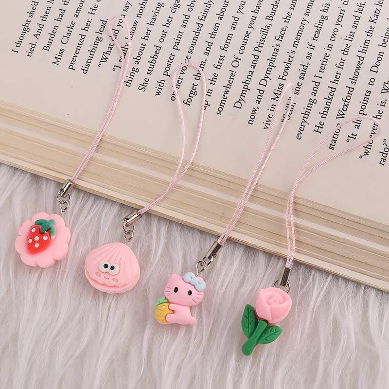 آویز فلش و موبایل فانتزی صورتی