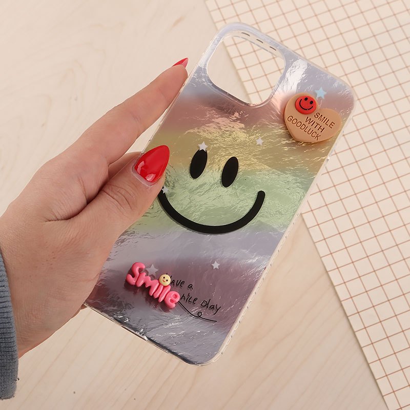 قاب IMD آیفون iPhone 13 / 14 طرح Smile برجسته براق