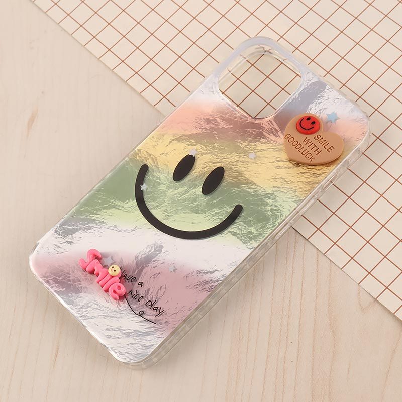 قاب IMD آیفون iPhone 13 / 14 طرح Smile برجسته براق